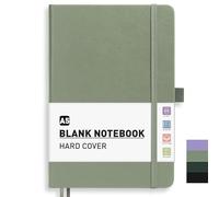 PYNEX A5 Blank Notebook Journal, Sketch Book for Women, Hardcover, 192 Pages, for Writing, Work, Study 14.5 x 21cm - Sage Green
