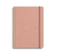 PYNEX Mini A5 Lined Notebook B6, Writing Book Journals for Women, 70 Sheets 140 Pages, 7mm Feint Ruled 80gsm Thick Paper, Portable Dusty Pink - 12.7×17.78cm