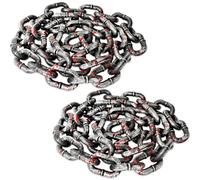 Pynqdfu 2Pcs Halloween Chains,11.8 Feet Halloween Decoration Chain Costume Prop,Plastic Fake Chain for Costume Party,Prison Pirates Cosplay Accessory