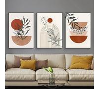 PYNVDD Bohemian Poster Set: Aesthetic Plant Pictures, Modern Abstract Art Wall Pictures Boho Decorative, Without Frame (3 x 9.40 x 60 cm)