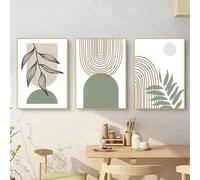 PYNVDD Wall Art Poster Set of 3, Bohemian Modern Abstract Art, Aesthetic Plant Pictures, WALL_ART for Living Room, Bedroom, Bathroom Decor