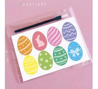 PYO Edible paint palette x10 for paint your own cookies biscuits with mini paint brushes and ingredients allergens labels kids party fondant icing painting pallets EASTER PACK OF 10