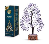 PYOR Amethyst Crystals, Artificial Tree, Money Trees, Crystals and Stones, Desk Decorations for Women Office, Feng Shui Decor, Meditation Accessories, Housewarming Gifts, Spiritual Gifts for Women