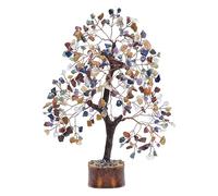 PYOR Chakra Tree Of Life - Crystal Money Tree - Gem Trees - Spiritual Crystals And Stones - Chakra Decor - Stone Bonsai Tree - Office Desk Decor - House Warming Gifts