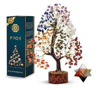 PYOR Crystal Décor - Natural Gemstone - Positive Energy Gift - Wealth - Bonsai Money - Home Decoration for Living Room - Meditation Decor - Crystal Tree for Positive Energy