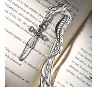 Pyotivol Vintage Witch Dagger Sword Pendant Silver Dragon Metal Hook Bookmark,Handmade Wicked Bookmarks for Reading Women,Men,Book Lovers,Girls,Teens,Teachers and Students