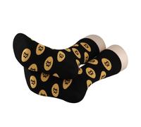 PYOUL 1 Pair B Socks Crypto Traders Socks Gift for Digital Currency Fans (UK, Alpha, One Size, Regular, Regular, B Socks 1 Pair)