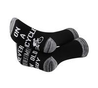 PYOUL 1 Pair Bicycle Lover Gift Never Underestimate An Old Guy On A Bicycle Socks Cycling Socks Biker Rider Gift Cyclist Socks (Cotton, On A Bicycle 1 Pair)