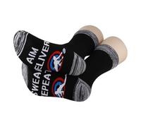 PYOUL 1 Pair Curling Lover Gift Aim Deliver Swear Repeat Socks Winter Sports Lovers Socks Gift Ice Sports Crew Socks for Athletes (UK, Alpha, One Size, Regular, Regular, Aim Deliver 1 Pair)