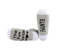 PYOUL 1 Pair Fauntie Funny Aunt Socks Gift Fauntie The Fun Auntie Socks Best Aunt Ever Gift Mother Day Gift (Fauntie 1 pair EU)