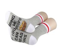 PYOUL 1 Pair Fun Potato Chip Gift Bring Me Crisps Novelty Socks Snack-themed Crew Socks Gift for Snack Lovers (UK, Alpha, One Size, Regular, Regular, Bring Me Crisps 1 Pair)