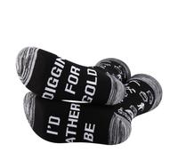 PYOUL 1 Pair Gold Miner Gift I'd Rather Be Digging For Gold Socks Miner Gift Mining Lover Socks Digging lover Merch (Cotton, Digging For Gold 1 Pair)