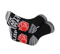 PYOUL 1 Pair Heart Doctor Gift Eat Sleep Fix Hearts Repeat Socks Cardiology Socks Gift Cotton Socks for Cardiologist (UK, Alpha, One Size, Regular, Regular, Hearts Repeat 1 pair)