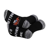 PYOUL 1 Pair Horse Racing Gift I'd Rather Be Betting Socks Funny Betting Horse Races Gift Funny Horse Race Quote Socks (Cotton, Betting 1 Pair)