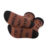 PYOUL 1 Pair Scottie Dog Lover Gift I'd Rather Be With My Scottie Socks Scottie Owner Socks Scottie Mummy Gift Dog Lover Gift Dog Lady Gift (UK, Alpha, One Size, Regular, Regular, With My Scottie 1p)