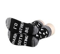 PYOUL 1 Pair Shark Tooth Hunting Gift Shark Tooth Hunting Socks Shark Lover Gift Socks Hark Tooth Hunter Gift Shark Tooth Gift (Tooth Hunting 1 pair)