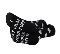 PYOUL 1 Pair The Filmmaker Gift I Film Stuff What's Your Super Power? Socks Moviemaker Themed Gift Film Lover Socks (Cotton, I Film Stuff 1 Pair)