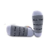 PYOUL 1 Pair Theater Socks Drama Mask Gift All The World's a Stage Socks Gift for Actor Actress (a Stage 1 Pair EU)