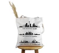 PYOUL After Movie Inspired Gift They Ended Up In New York Tote Bag Hardin and Tessa Handbag After Movie Merch (End Up In New York T)