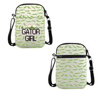 PYOUL Alligator Lover Gift Love Crocodile Crossbody Bag Alligator Design G-irls Travel Bag Zookeeper Zoo Lover Gift (Love Crocodile CB)