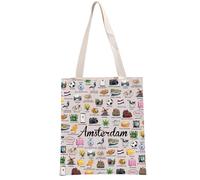 PYOUL Amsterdam Lover Gift Tote Bag Dutch Culture Handbag Holland Tourism Gift Unisex-Adults Multicolour L