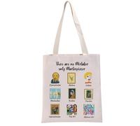 PYOUL Art History Lover Gift There are no Mistakes only Masterpieces Tote Bag Painting Artist Handbag Artist Lady Gift Art Teacher Gift (There are no Mistakes Tote)