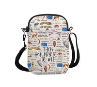 PYOUL Australian Gift Talk Aussie To Me Crossbody Bag Aussie Sayings Travel Bag Aussie Slang Gift Australia Vacation Trip Gift (Talk Aussie CB)