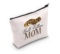 PYOUL Ball Python Snake Lover Gift Ball Python Mom Makeup Bag Ball Python Snake Owner Cosmetic Bag Herpetology Lover Gift (Ball Python Mom Bag)