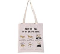 PYOUL Bearded Dragon Lover Gift Thins I Do in My Spare Time Bearded Dragon Tote Bag Bearded Dragon Mom Handbag Lizard Lover Merch (Time Bearded dragon T)