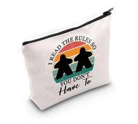 PYOUL Board Game Inspired Gift I Read The Rules So You Don't Have to Makeup Bag Board Game Fan Cosmetic Bag Game Merch (Read The Rules Bag)