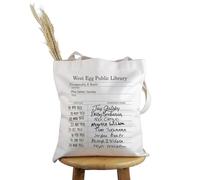 PYOUL Bookish Inspired Gift Library Card Tote Bag Book Reader Fan Handbag Literary Merch (Library Card 2.0 Tote)