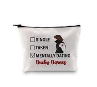 PYOUL Bucky Inspired Gift Single Taken Mentally Dating Bucky Makeup Bag Winter Soldier Cosmetic Bag B Fan Club Gift (Bucky B EU)