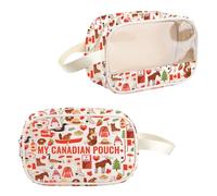 PYOUL Canada Lover Gift My Canadian Pouch Clear Makeup Bag Canada Vacation Travel Gift Canada Souvenir Toiletry Bag (Canadian Pouch MB)