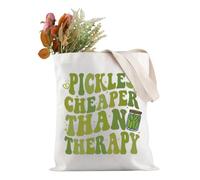 PYOUL Canning Season Gift Pickles Cheaper Than Therapy Tote Bag Pickle Gift Pickle Lover Gift Canning Enthusiasts Gift (Pickles Cheaper Tote EU)