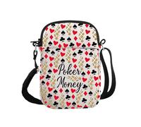 PYOUL Casino Theme Gift Poker Money Crossbody Bag Gambling Vibes Travel Bag Poker Chips Gifts (Poker Money CB)