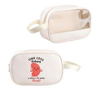 PYOUL Celebrate Organ Donation Gift One Less Kidney Clear Makeup Bag Kidney Transplant Gift Kidney Donor Toiletry Bag (Less Kidney MB)