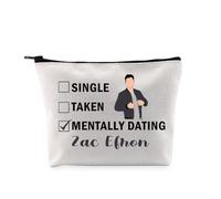 PYOUL Celebrity Inspired Gift Single Taken Mentally Dating Z Efron Makeup Bag Z Efron Lover Cosmetic Bag (Dating Z Efron Bag)