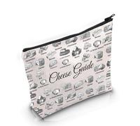 PYOUL Cheese Lover Gift Cheese Guide Makeup Bag Cheese Taster Cosmetic Bag Cheese Fan Gift Cheese Merch (Cheese Guide Bag)