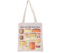 PYOUL Cheese Lover Gift That's Not That Much Cheese Tote Bag Cheese Themed Handbag Who Loves Cheese Gift Foodie Chef Baker Pastry Gift (Much Cheese Tote)