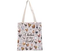 PYOUL Chicken Lover Gift Chicken Of The World Tote Bag Crazy Chicken Lady Handbag Chicken Farmer Lover Gift Chicken Mom Gift (Chicken Of The W Tote)