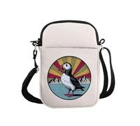 PYOUL Coastal Seabird Gift Charming Puffin Crossbody Bag Seaside Adventure Travel Bag Ocean Wildlife Gift Unique Bird Gift (Charming Puffin CB)