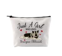 PYOUL Cozy Nordic Pup Gift Who Loves Norwegian Elkhounds Makeup Bag Dog Mom Pride Lover Cosmetic Bag Canine Enthusiasts Gift (Norwegian Elkhounds Bag)