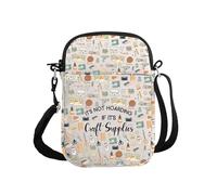 PYOUL Crafter Gift It's Not Hoarding If It's Craft Supplies Crossbody Bag Crafting Lover Travel Bag Sewing Lover Gift (Craft Supplies CB)