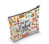 PYOUL Cuba Lover Gift My Cuba Era Makeup Bag Cuban Themed Cosmetic Bag Cuban Culture Lover Gift Cuba Vacation Trip Gift (My Cuba Era Bag)