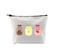 PYOUL Cute Korean Inspired Gift Korean Milk Makeup Bag Seoul South Korea Fans Cosmetic Bag Milk Drink Lover Gift (Korean Milk Bag)