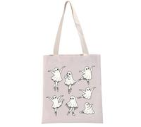 PYOUL Dance Lover Gift Ballet Ghost Tote Bag Ballet Dancer Handbag Spooky Dance Teacher Gift (Ballet Ghost Tote)