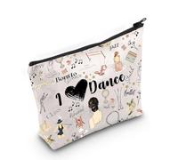 PYOUL Dancer Gift Dance Lover Makeup Bag Dancing Dance Theme Cosmetic Bag Dance S-tudent Dance Teacher Gift Zipper Travel Bag (Dance Lover Bag)
