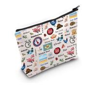 PYOUL Delaware Vacation Gift Delaware Theme Makeup Bag Welcome to Delaware Travel Cosmetic Bag Delaware Souvenir Merch (Delaware Theme Bag)