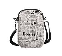 PYOUL Denmark Trip Gift Denmark Crossbody Bag Denmark Culture Travel Bag Hygge Seekers Gift Viking Heritage Gift (Denmark CB)