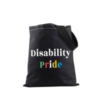 PYOUL Disability Rights Tote Bag Disability Pride Shoulder Bag Disability Pride Month Gift Disability Rights Merchandise (Disability Pride Tote EU)